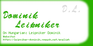 dominik leipniker business card